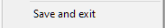 2. Save and exit